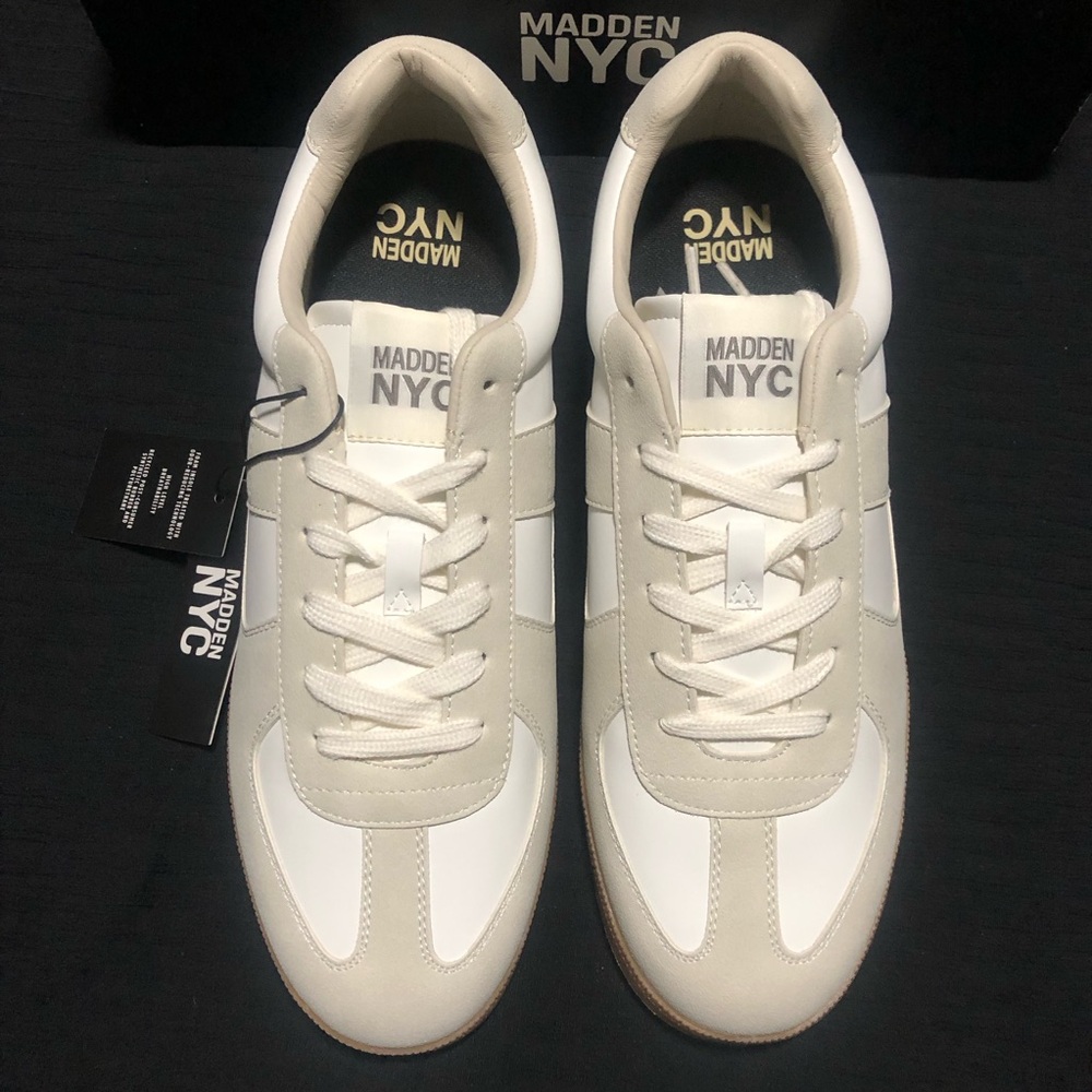 Madden NYC Men's Morddy Lace-Up Fash Casual Sneakers Shoes, Size 11, White